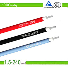 Certificado TUV PV1-F DC 2.5mm2 4mm2 6mm2 Cable fotovoltaico solar
